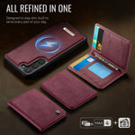 CASEME For Samsung Galaxy S23+ Magnetic Case ME80 Series Leather PC TPU Phone Cover with Detachable Wallet