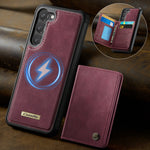 CASEME For Samsung Galaxy S23+ Magnetic Case ME80 Series Leather PC TPU Phone Cover with Detachable Wallet