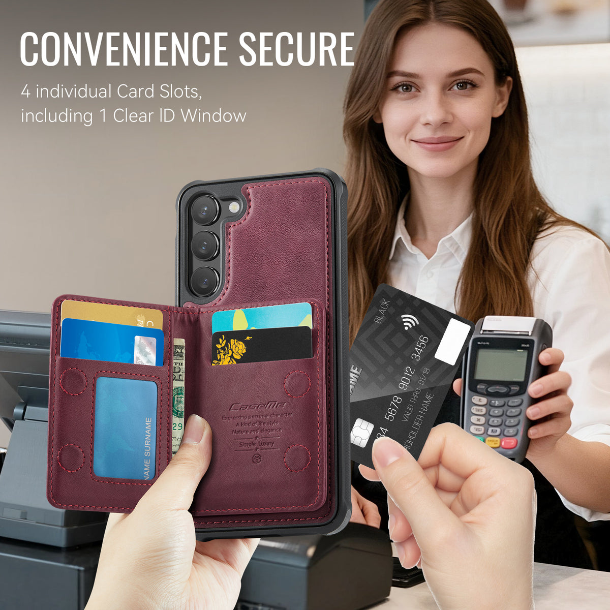 CASEME For Samsung Galaxy S23+ Magnetic Case ME80 Series Leather PC TPU Phone Cover with Detachable Wallet