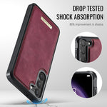 CASEME For Samsung Galaxy S23+ Magnetic Case ME80 Series Leather PC TPU Phone Cover with Detachable Wallet