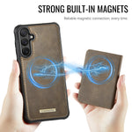 CASEME For Samsung Galaxy S26+ Magnetic Case ME80 Series Leather PC TPU Phone Cover with Detachable Wallet
