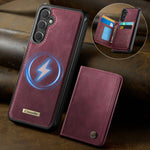 CASEME For Samsung Galaxy S23 FE Magnetic Case ME80 Series Leather PC TPU Phone Cover with Detachable Wallet