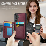 CASEME For Samsung Galaxy S23 FE Magnetic Case ME80 Series Leather PC TPU Phone Cover with Detachable Wallet