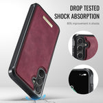 CASEME For Samsung Galaxy S23 FE Magnetic Case ME80 Series Leather PC TPU Phone Cover with Detachable Wallet