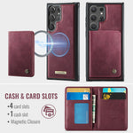 CASEME För Samsung Galaxy S23 Ultra Magnetiskt Skal ME80 Serien Läder PC TPU mobilskal med Avtagbar Plånbok