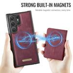 CASEME För Samsung Galaxy S23 Ultra Magnetiskt Skal ME80 Serien Läder PC TPU mobilskal med Avtagbar Plånbok