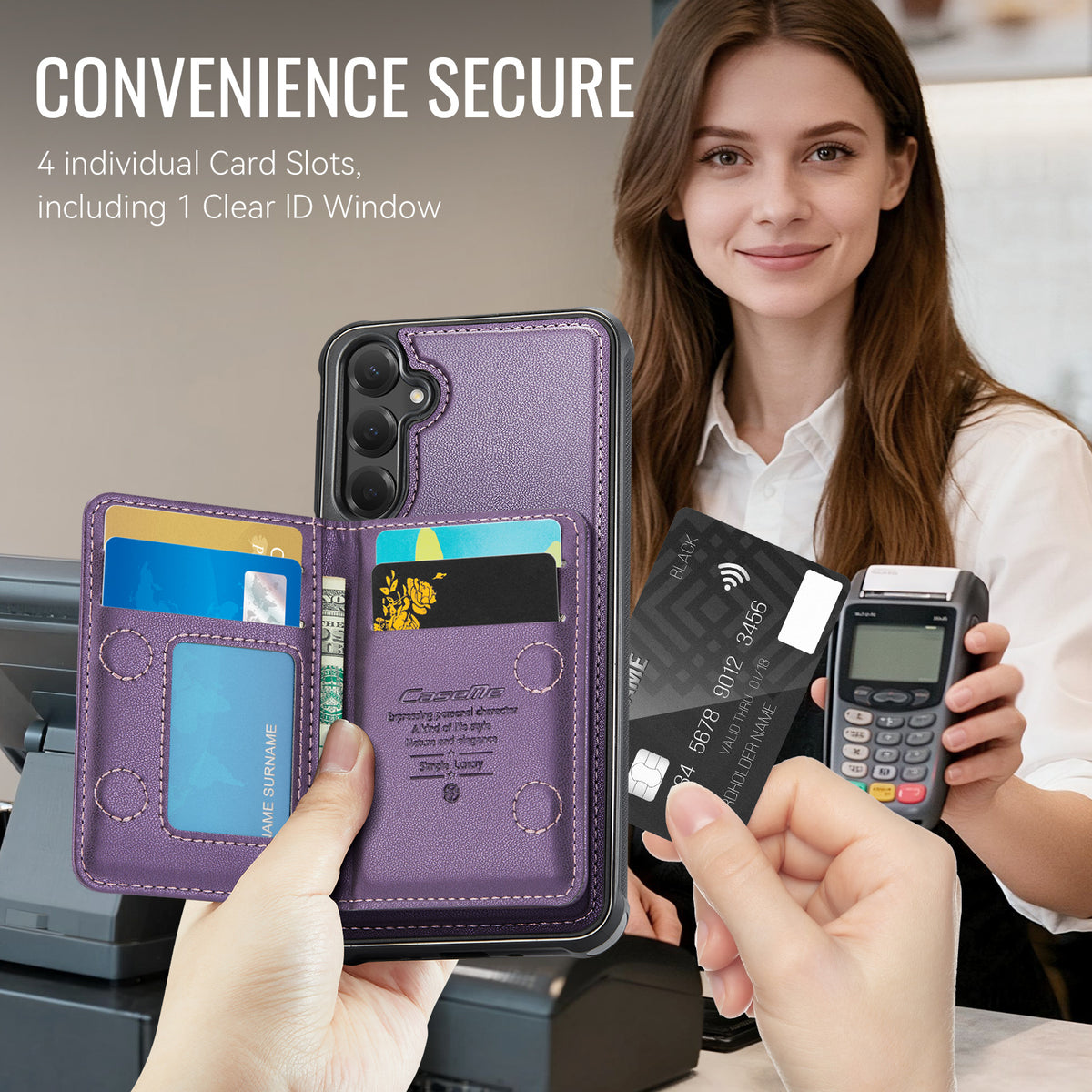 CASEME För Samsung Galaxy S24+ / Galaxy S25+ Magnetiskt Skal ME80-serien Läder PC TPU mobilskal med Avtagbar Plånbok