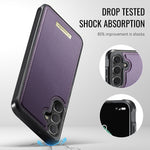 CASEME För Samsung Galaxy S24+ / Galaxy S25+ Magnetiskt Skal ME80-serien Läder PC TPU mobilskal med Avtagbar Plånbok