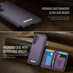CASEME För Samsung Galaxy S24+ / Galaxy S25+ Magnetiskt Skal ME80-serien Läder PC TPU mobilskal med Avtagbar Plånbok
