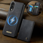 CASEME til Samsung Galaxy S25 Edge, magnetisk cover fra ME80-serien, læder-, PC- og TPU-mobilcover med aftagelig pung