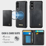 CASEME til Samsung Galaxy S25 Edge, magnetisk cover fra ME80-serien, læder-, PC- og TPU-mobilcover med aftagelig pung