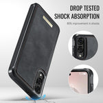 CASEME til Samsung Galaxy S25 Edge, magnetisk cover fra ME80-serien, læder-, PC- og TPU-mobilcover med aftagelig pung