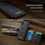CASEME til Samsung Galaxy S25 Edge, magnetisk cover fra ME80-serien, læder-, PC- og TPU-mobilcover med aftagelig pung
