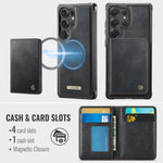 CASEME För Samsung Galaxy S25 Ultra Magnetiskt Skal ME80 Serien Läder PC TPU mobilskal med Avtagbar Plånbok