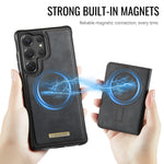 CASEME För Samsung Galaxy S25 Ultra Magnetiskt Skal ME80 Serien Läder PC TPU mobilskal med Avtagbar Plånbok