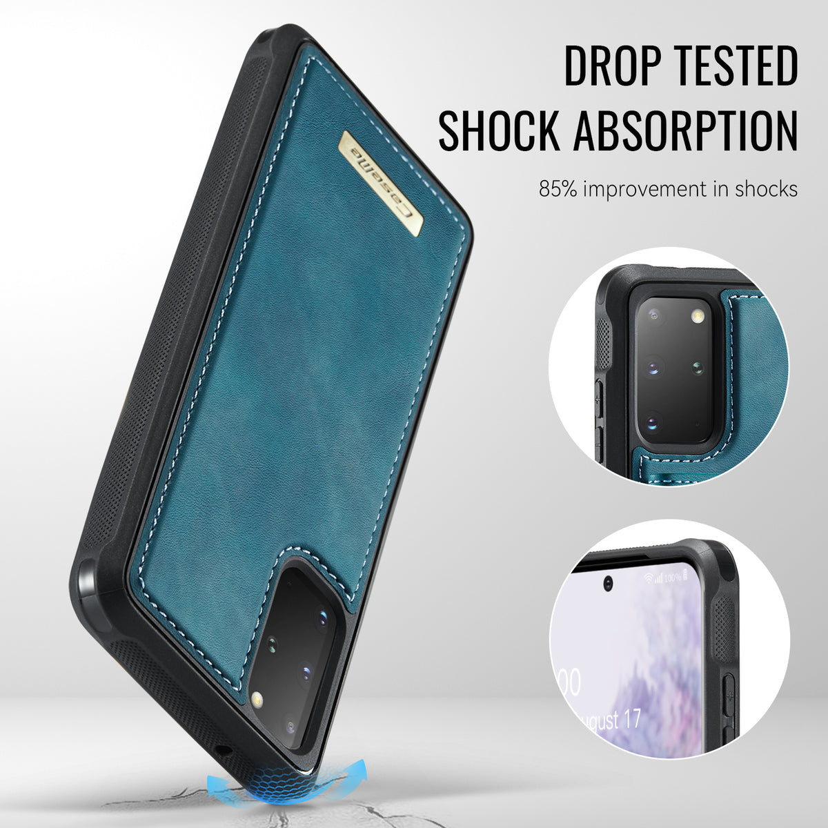 CASEME För Samsung Galaxy S20 Plus 4G / Galaxy S20 Plus 5G Magnetiskt Skal ME80-serien Läder PC TPU mobilskal med Avtagbar Plånbok