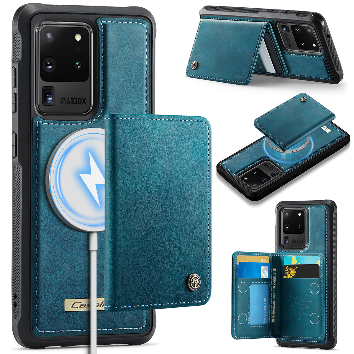 CASEME For Samsung Galaxy S20 Ultra Magnetic Case  ME80 Series Leather PC TPU Phone Cover with Detachable Wallet