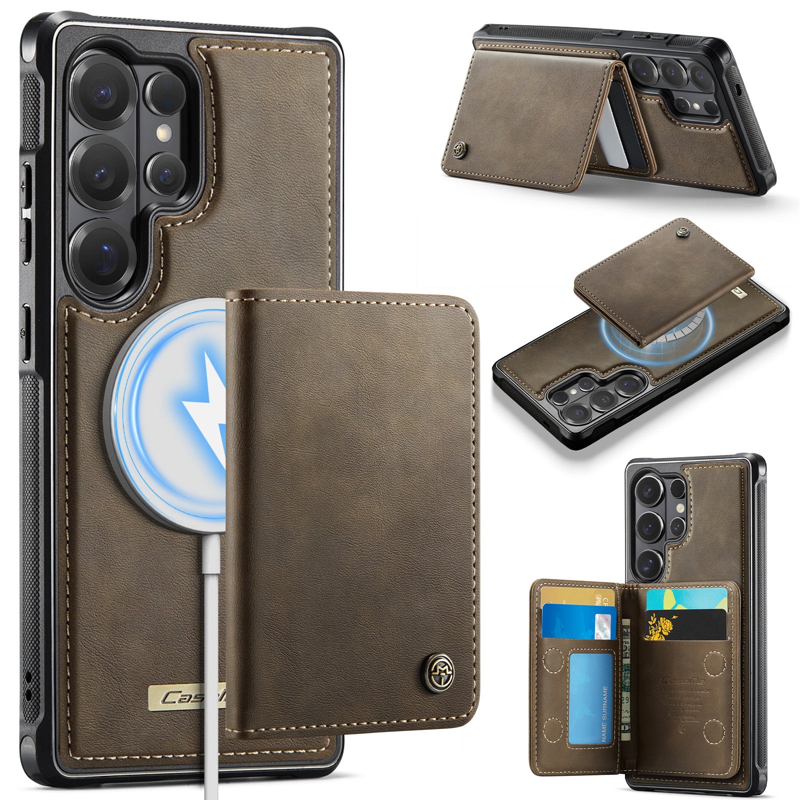 CASEME til Samsung Galaxy S26 Ultra Magnetisk Cover ME80-serien Læder PC TPU Telefoncover med aftagelig pung