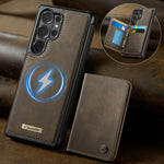 CASEME For Samsung Galaxy S26 Ultra Magnetic Case ME80 Series Leather PC TPU Phone Cover with Detachable Wallet