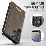 CASEME For Samsung Galaxy S26 Ultra Magnetic Case ME80 Series Leather PC TPU Phone Cover with Detachable Wallet