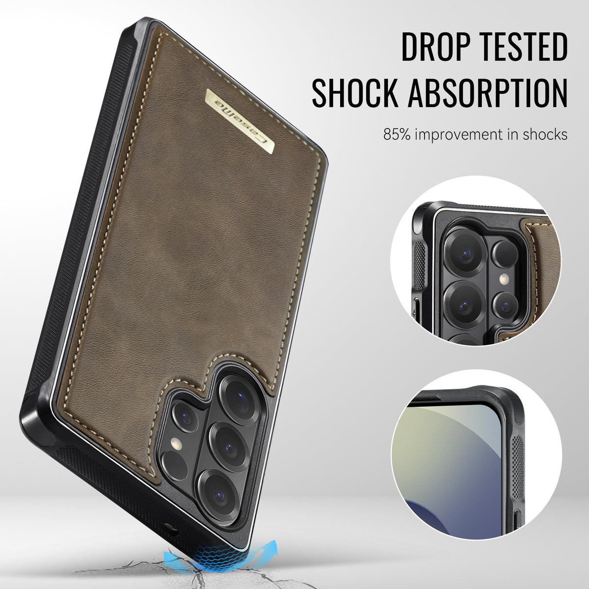 CASEME For Samsung Galaxy S26 Ultra Magnetic Case ME80 Series Leather PC TPU Phone Cover with Detachable Wallet