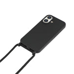 Til iPhone 17 Etui Flydende Silikone Beskyttende Telefoncover med Crossbody Snor
