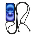 For iPhone 16 Case Liquid Silicone Protective Phone Cover with Crossbody Lanyard