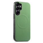 For Samsung Galaxy S26 Ultra Magnetic Case Fine Grid Texture Leather + PC + TPU Phone Cover