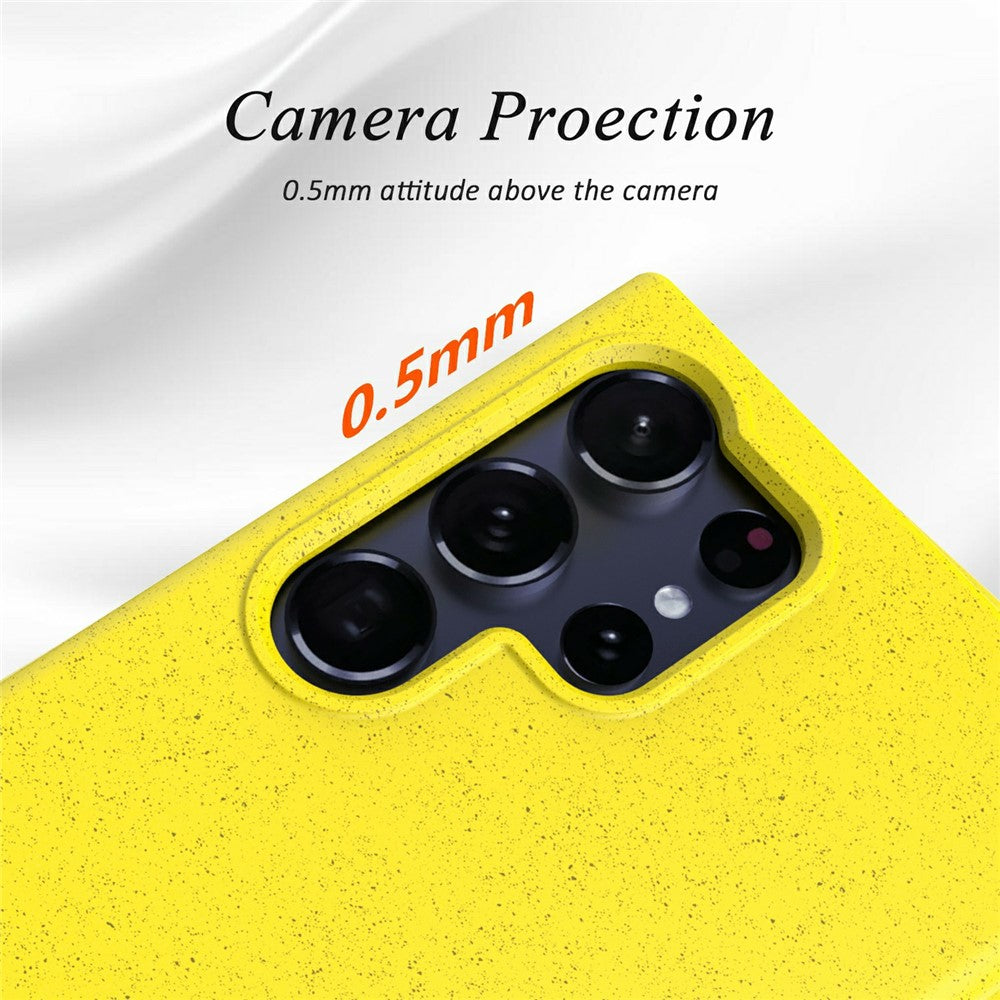Til Samsung Galaxy S26 Ultra Cover Biologisk Nedbrydeligt Hvedehalm + TPU Mat Telefoncover