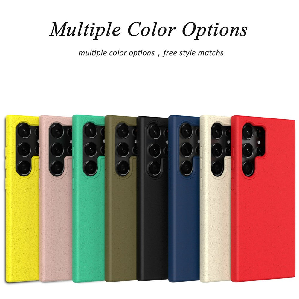 Til Samsung Galaxy S26 Ultra Cover Biologisk Nedbrydeligt Hvedehalm + TPU Mat Telefoncover