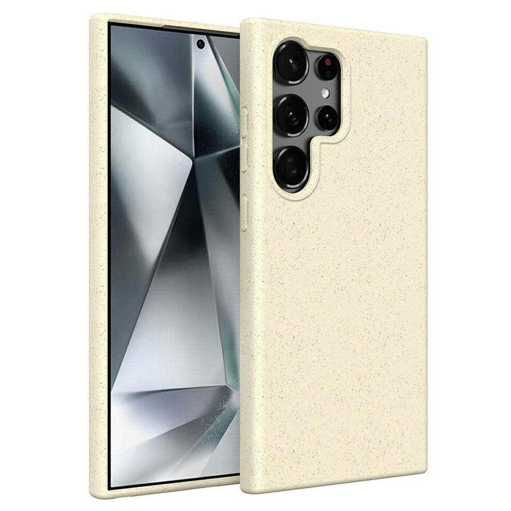 Samsung Galaxy S26 Ultra mobilcover i hvedehalm + mat TPU-bagside
