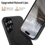 For Samsung Galaxy S26 Ultra Magnetic Case Cloth Texture PC + TPU + PU Leather Anti-Scratch Phone Cover