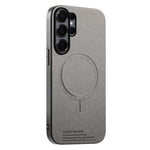 For Samsung Galaxy S26 Ultra Magnetic Case Cloth Texture PC + TPU + PU Leather Anti-Scratch Phone Cover