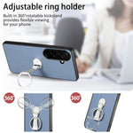 CASENEO C1-19 for Samsung Galaxy S26 Case Folding Kickstand Leather Back Cover Carbon Fiber Texture