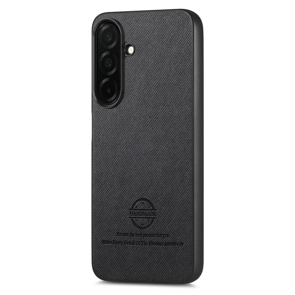 For Samsung Galaxy S26 Case Leather Phone Back Cover with Cloth Texture