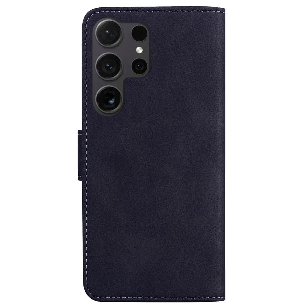 Samsung Galaxy S26 Ultra-skal i enfärgat läderplånboksfodral