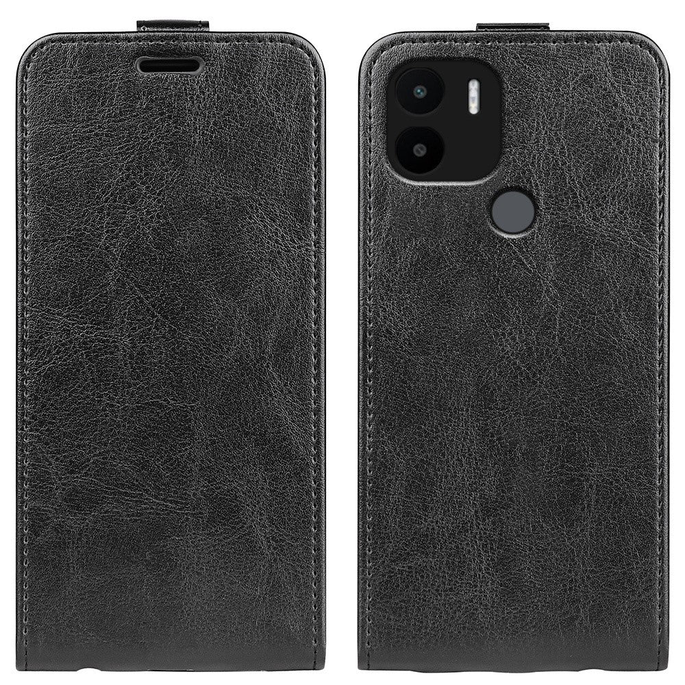 For Xiaomi Redmi A1+ 4G / A2+ 4G / Poco C50 4G PU Leather Vertical Flip Phone Case Crazy Horse Texture Card Holder Anti-drop Cover