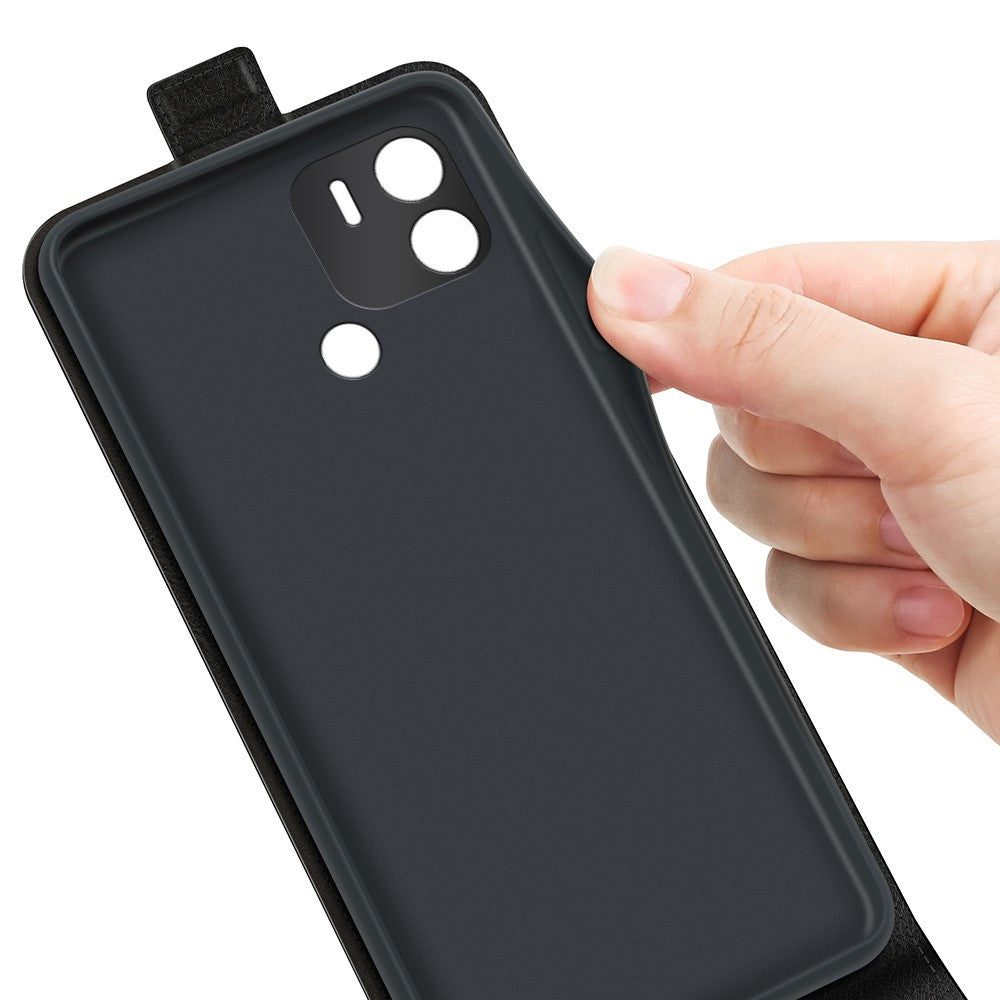 For Xiaomi Redmi A1+ 4G / A2+ 4G / Poco C50 4G PU Leather Vertical Flip Phone Case Crazy Horse Texture Card Holder Anti-drop Cover