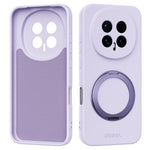 ABEEL For Honor Magic8 5G Magnetic Case Kickstand Skin Touch Liquid Silicone Phone Cover