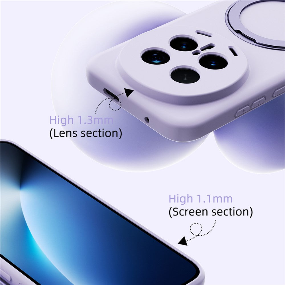 ABEEL For Honor Magic8 5G Magnetic Case Kickstand Skin Touch Liquid Silicone Phone Cover