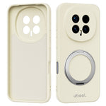 ABEEL For Honor Magic8 5G Magnetic Case Kickstand Skin Touch Liquid Silicone Phone Cover