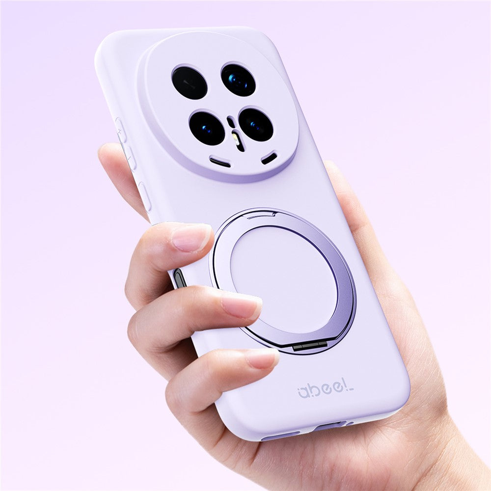 ABEEL For Honor Magic8 Pro 5G Magnetic Case Kickstand Skin Touch Liquid Silicone Phone Cover
