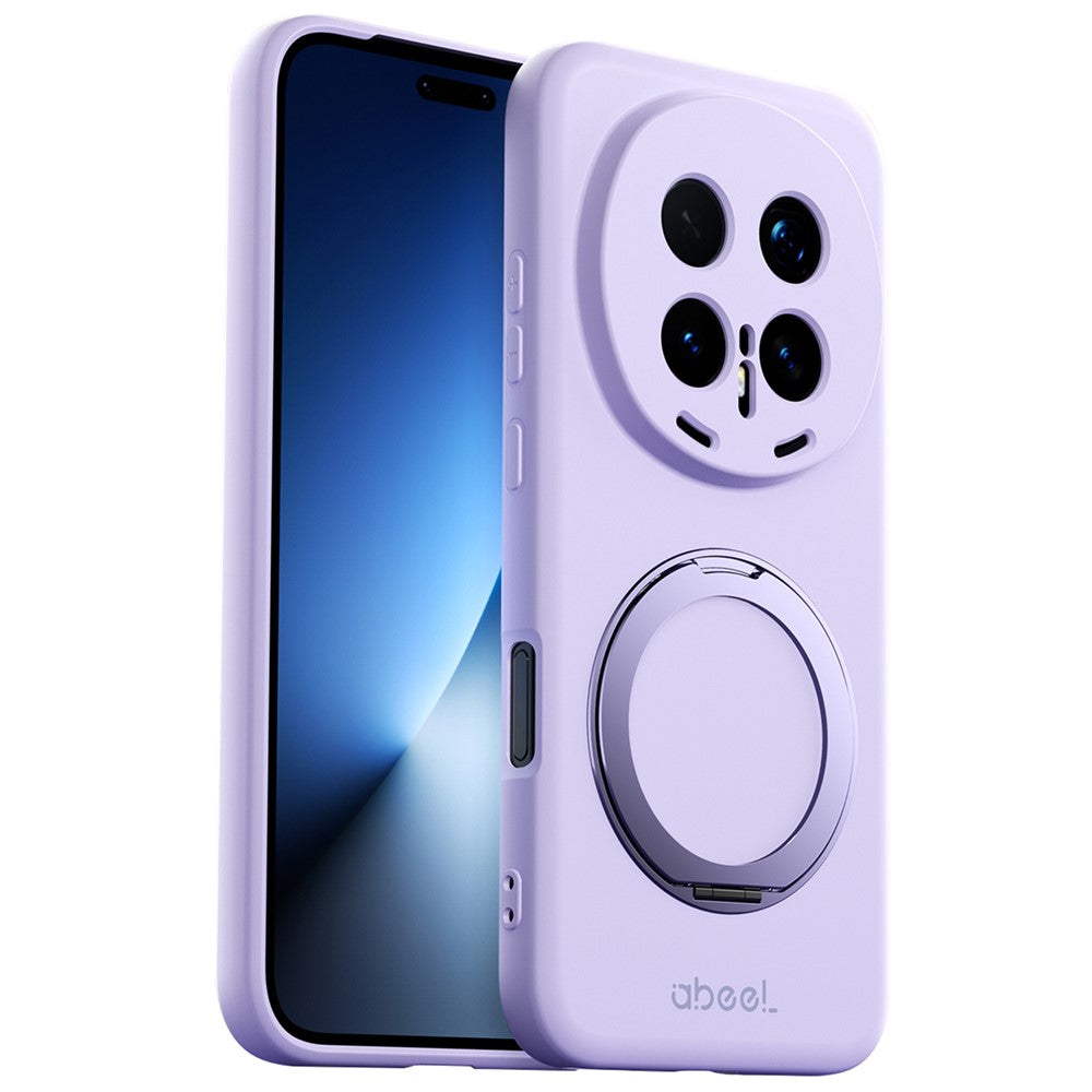 ABEEL For Honor Magic8 Pro 5G Magnetic Case Kickstand Skin Touch Liquid Silicone Phone Cover