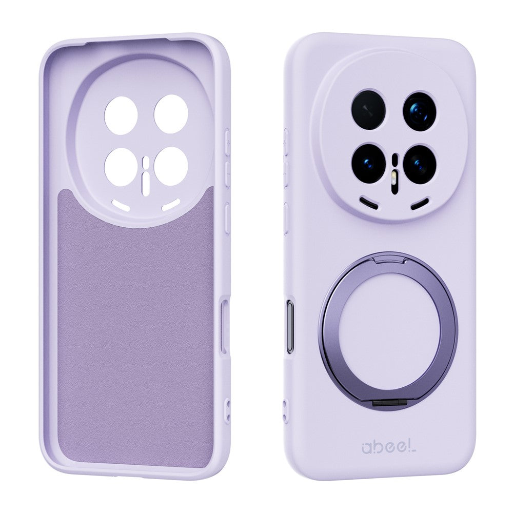 ABEEL For Honor Magic8 Pro 5G Magnetic Case Kickstand Skin Touch Liquid Silicone Phone Cover