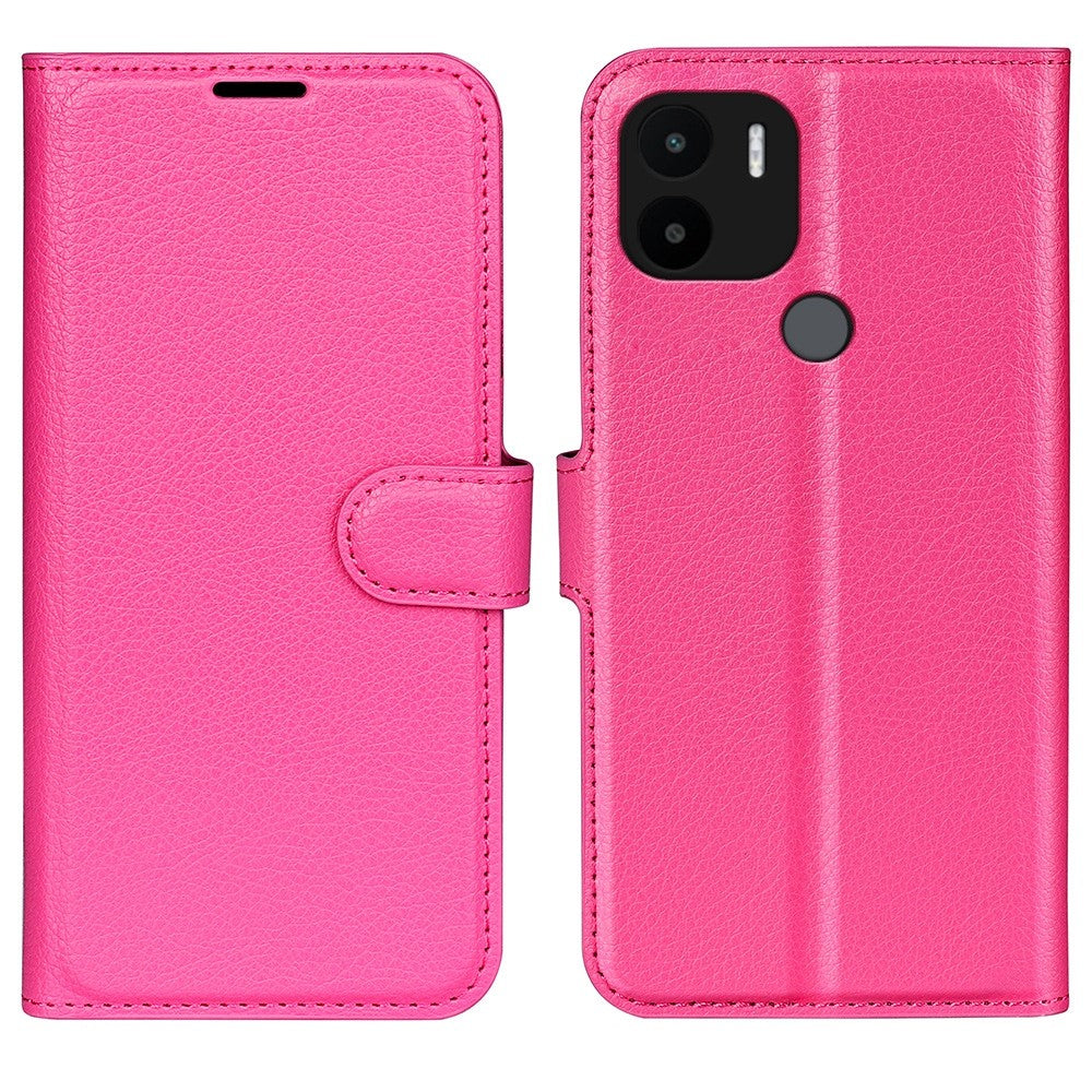 Xiaomi Redmi A1+ 4G / A2+ 4G / Poco C50 4G Litchi Texture Folio Flip Phone Cover Stand Plånbok PU Läder + TPU Fodral