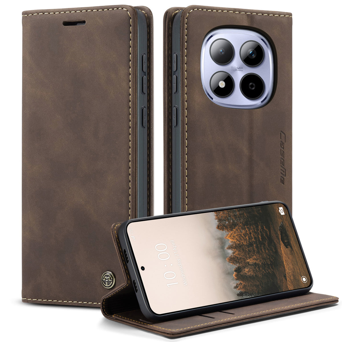 CASEME For Xiaomi Redmi Note 15 Pro 5G (Global) Wallet Case  013 Series PU Leather Phone Cover Stand