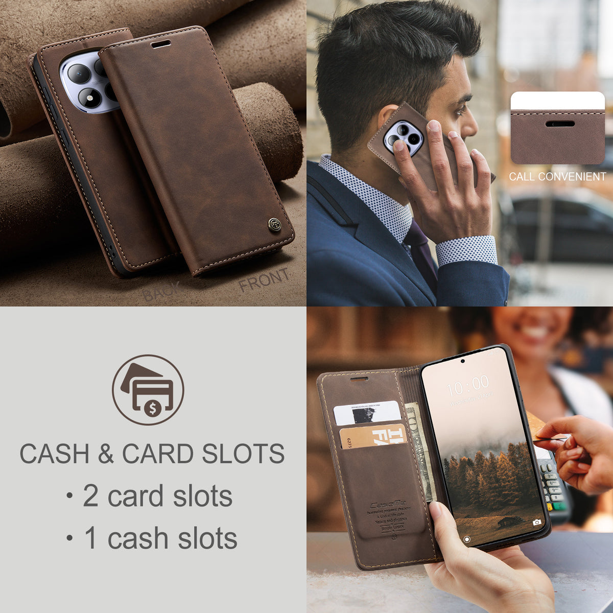 CASEME For Xiaomi Redmi Note 15 Pro 5G (Global) Wallet Case  013 Series PU Leather Phone Cover Stand