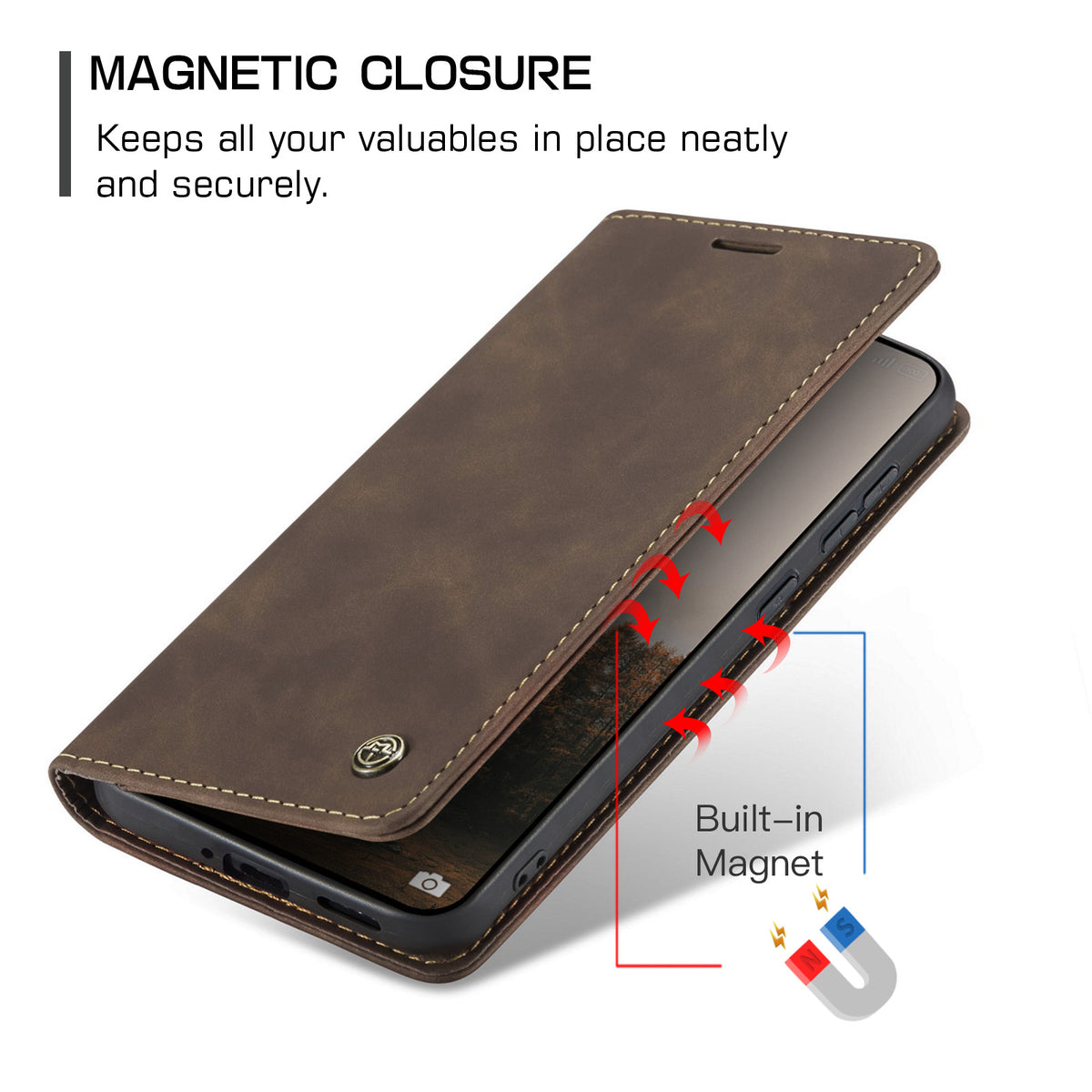 CASEME For Xiaomi Redmi Note 15 Pro 5G (Global) Wallet Case  013 Series PU Leather Phone Cover Stand