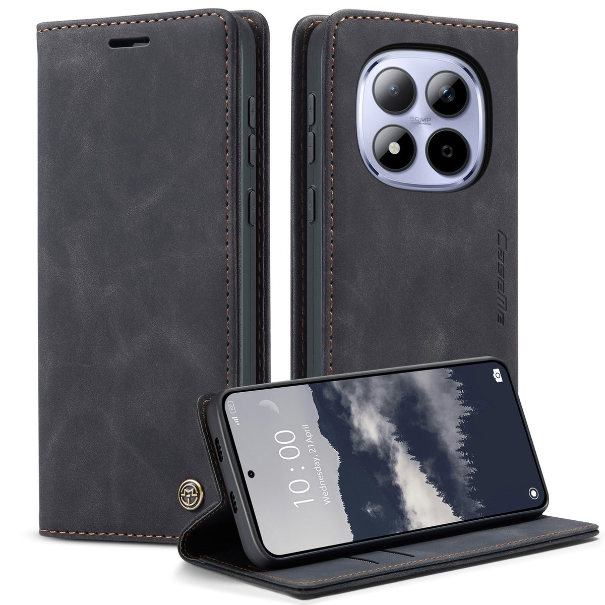 CASEME For Xiaomi Redmi Note 15 Pro 5G (Global) Wallet Case  013 Series PU Leather Phone Cover Stand