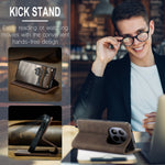 CASEME För Xiaomi Redmi Note 15 Pro 4G (Global) Plånboksfodral 013-serien PU-lädermobilfodral med stativ